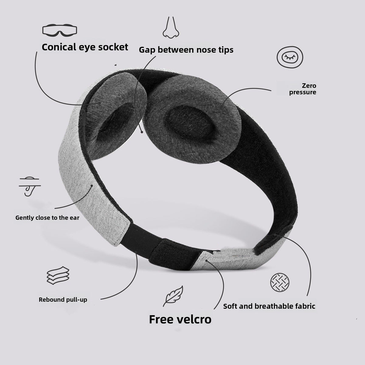 Adjustable Memory Foam Sleep Eye Mask