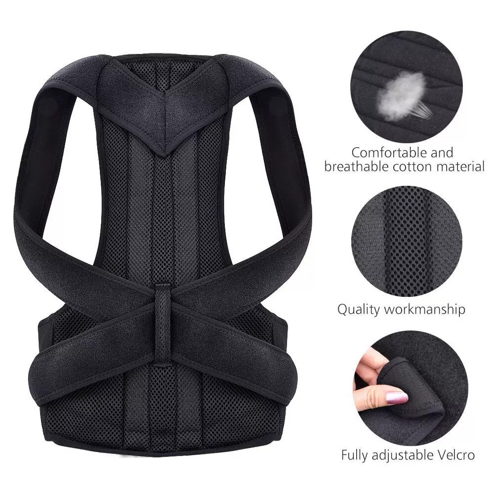 Posture Corrector Back Brace for Men & Women | Adjustable Shoulder & Back Support