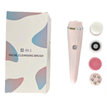 Multifunctional Electric Facial Cleansing Brush with 4 Heads