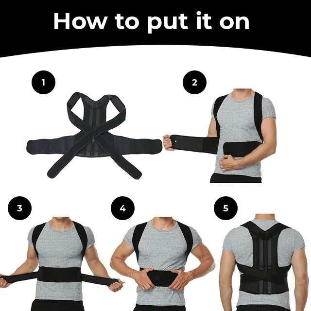 Posture Corrector Back Brace for Men & Women | Adjustable Shoulder & Back Support