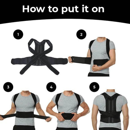 Posture Corrector Back Brace for Men & Women | Adjustable Shoulder & Back Support