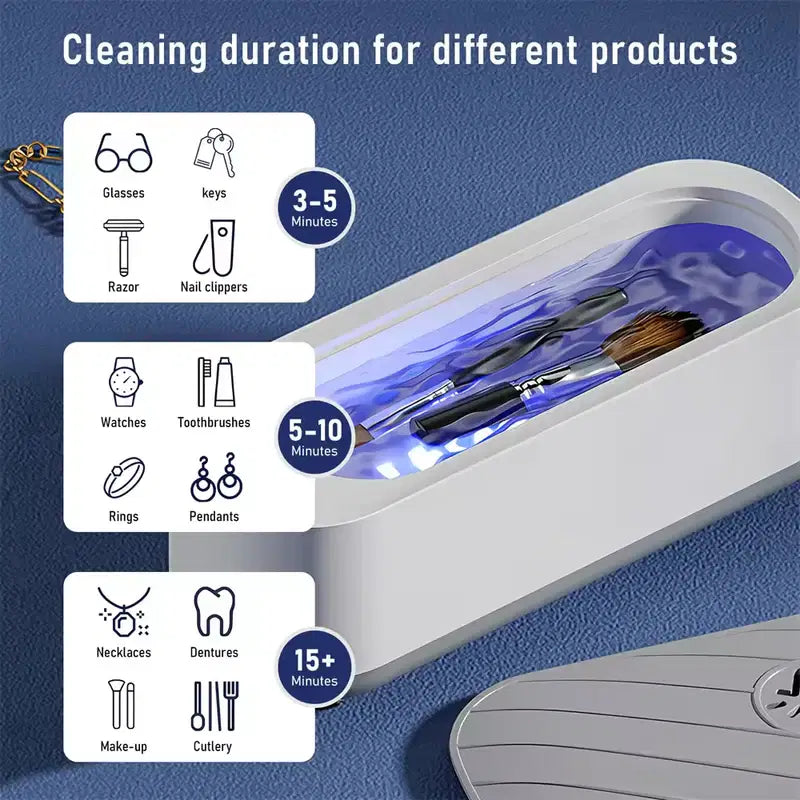 Ultrasonic Jewelry Cleaner for Glasses, Watches & Rings