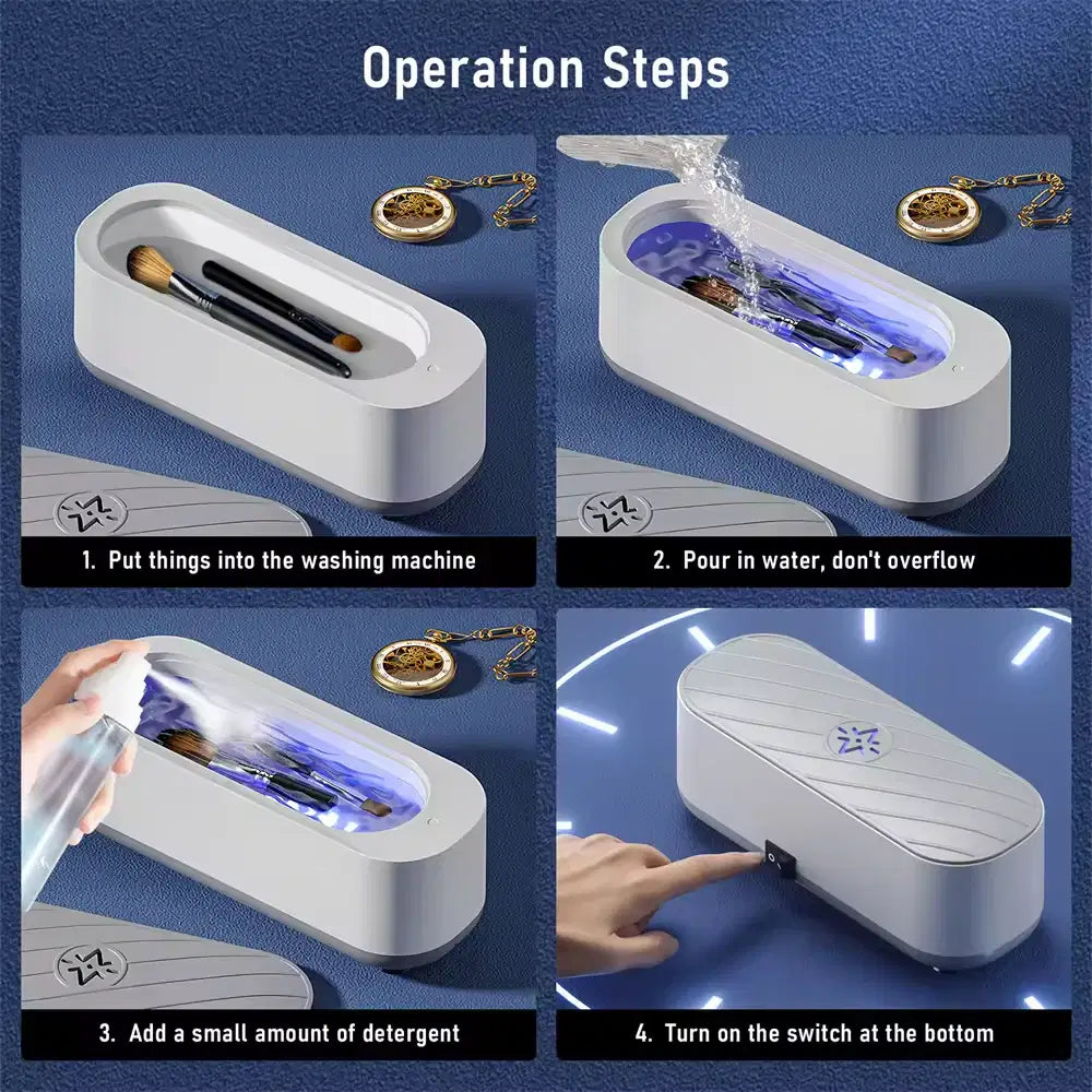 Ultrasonic Jewelry Cleaner for Glasses, Watches & Rings
