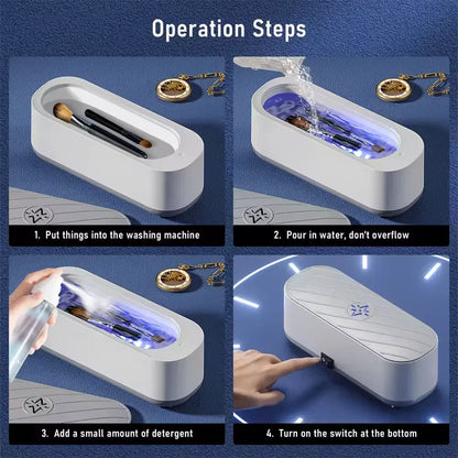 Ultrasonic Jewelry Cleaner for Glasses, Watches & Rings