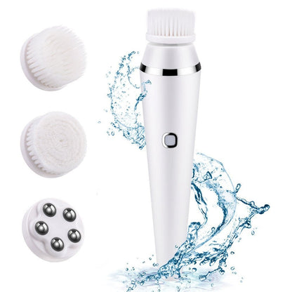 Multifunctional Electric Facial Cleansing Brush with 4 Heads